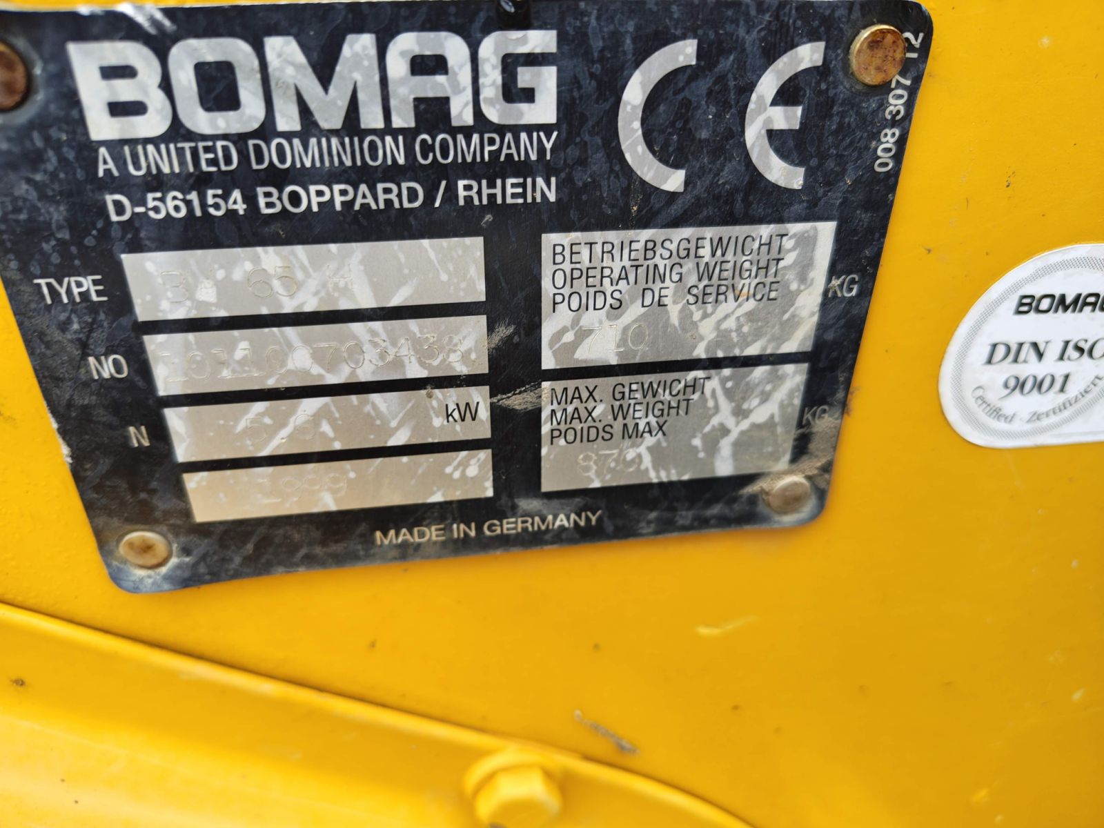 BOMAG BW65H padkahenger - kézivezetésű tandem vibrációs henger - Kép 4